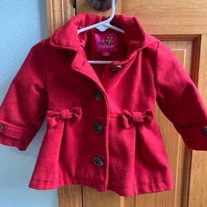Baby Girl button pea coat